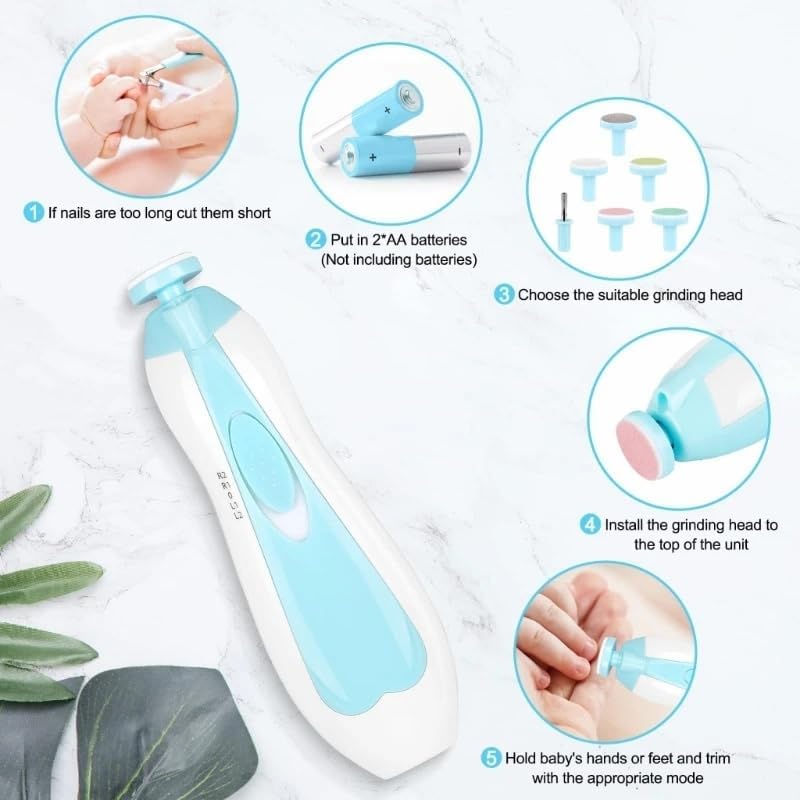 6-in-1 Electric Baby & Adult Nail Trimmer Set