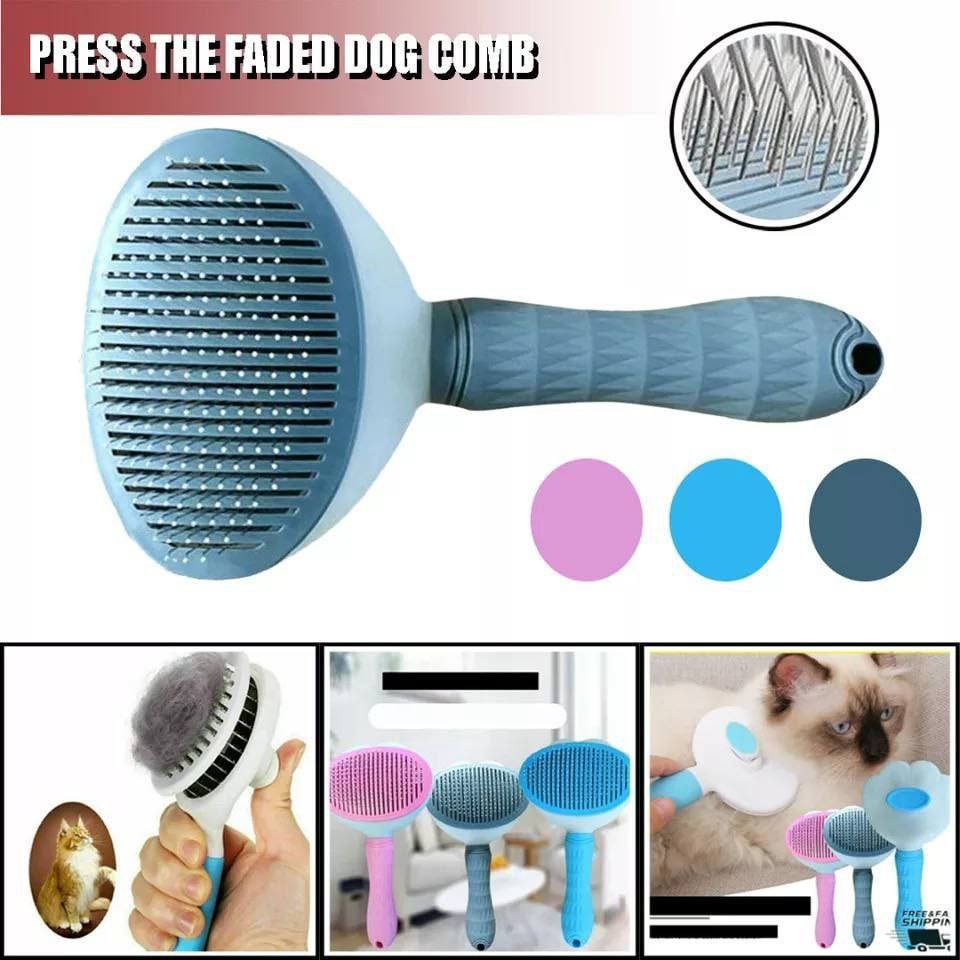 Self-Cleaning Pet Grooming Brush for Dogs & Cats