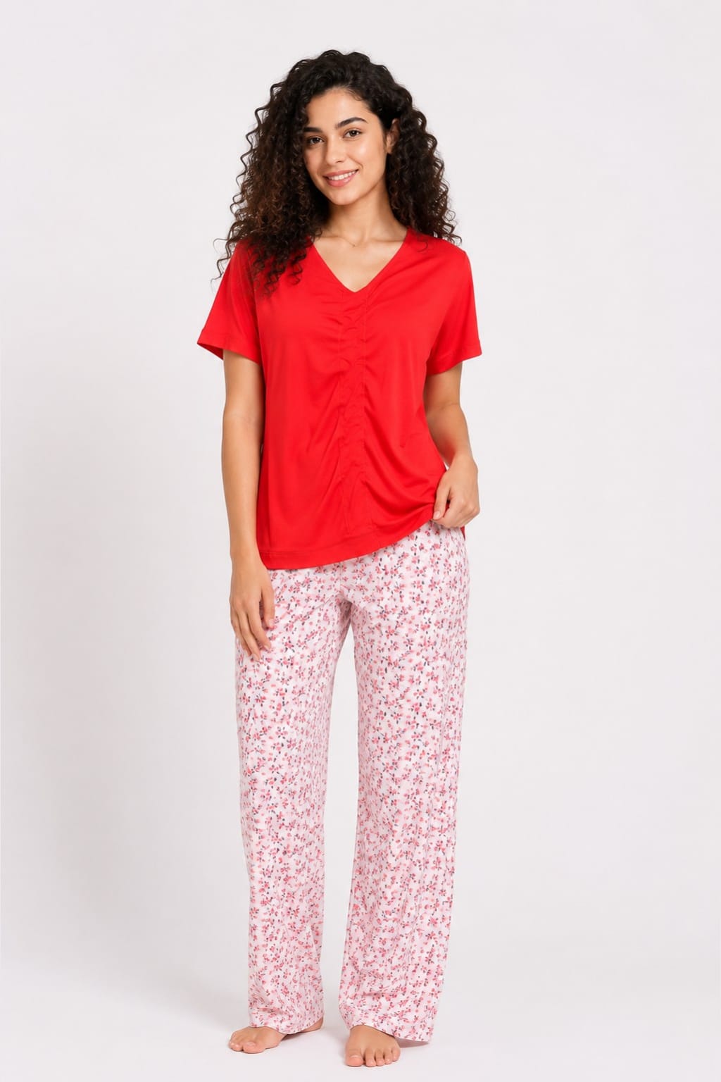 Two-Piece Floral Pajama Set