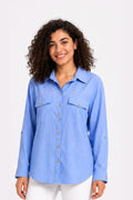 Double-Pocket Button-Up Shirt