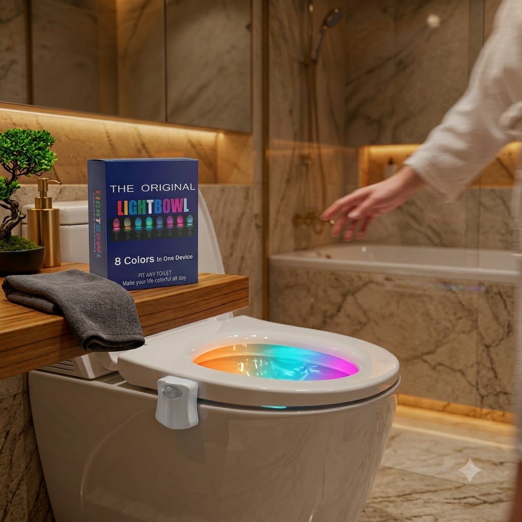 8-Color Motion Sensor Smart Toilet Night Light